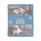 "Dog Pack" Personalized Photo Collage Sherpa Blanket - Multi-Dog Gift