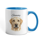 "Proudly Loved by my Labrador Retriever" Water Color Pet Portrait Coffee Mug
