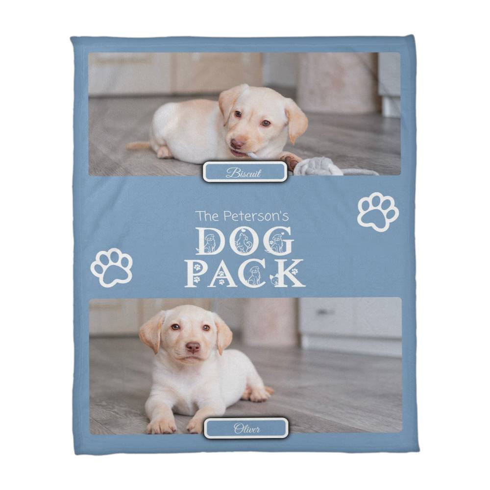 🐾 Dog Pack Fleece Blanket — Celebrate Your Whole Canine Family