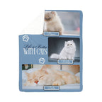 🐾  "Life is better with Cats" Personalized Photo Collage - sherpa blanket