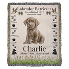 🐾 Woven Blanket – Labrador Retriever - Hunter