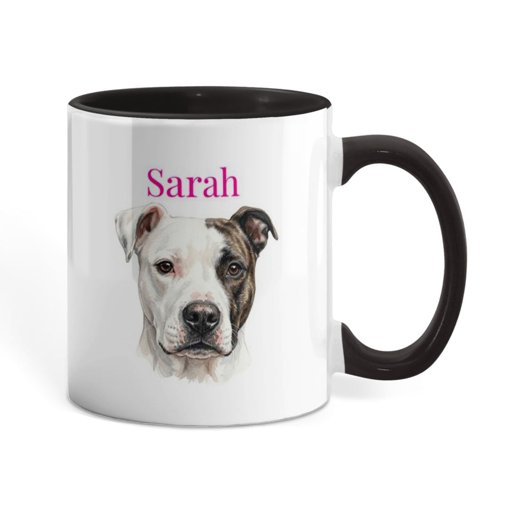 Personalized Dog Mom Coffee Mug – "Hot Girls Rescue Dogs" Watercolor Pet Portrait