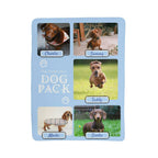 "Dog Pack" Personalized Photo Collage Sherpa Blanket - Multi-Dog Gift