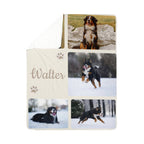 Personalized photo album with a dog named Walter on a white background