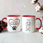 "Loved by a Dachshund" Line Drawn Pet Portrait Coffee Mug
