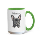 "Loved by a French Bulldog" Water Color Pet Portrait Coffee Mug
