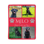 🐾 "Home is where my dog is" - Sherpa Blanket - Personalized name and photos