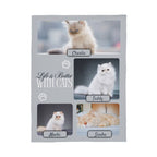 Personalized Multi-Cat Photo Blanket - Custom Cat Collage Fleece Blanket - 2-5 Cats Names & Photos