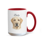 "Proudly Loved by my Labrador Retriever" Water Color Pet Portrait Coffee Mug