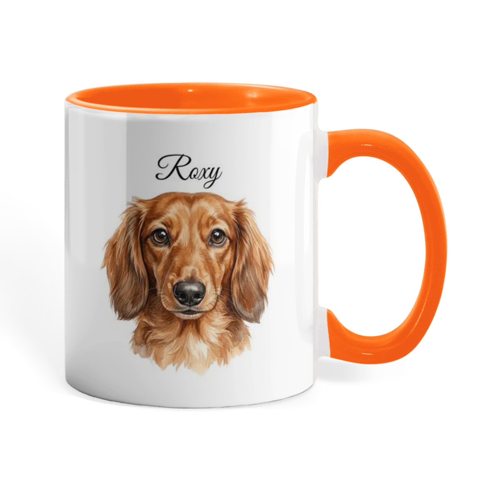 "Loved by a Dachshund" Water Color Pet Portrait Coffee Mug