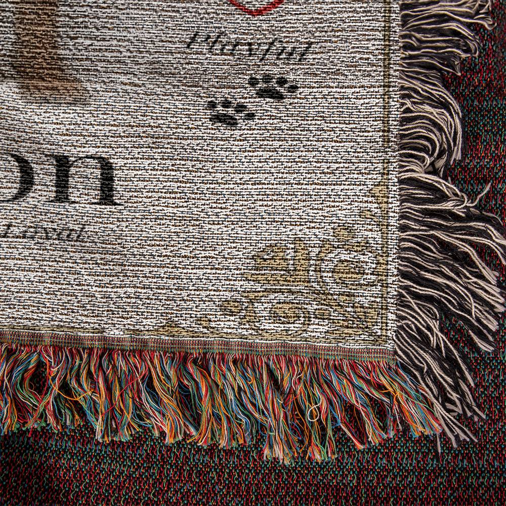 🐾 My Little Buddie Heirloom Woven Blanket – Labrador Retriever - Gold Frame