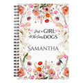 Just a Girl Who Loves Dogs Spiral Notebook – Dog Lover Gift | Ruled or Graph Paper