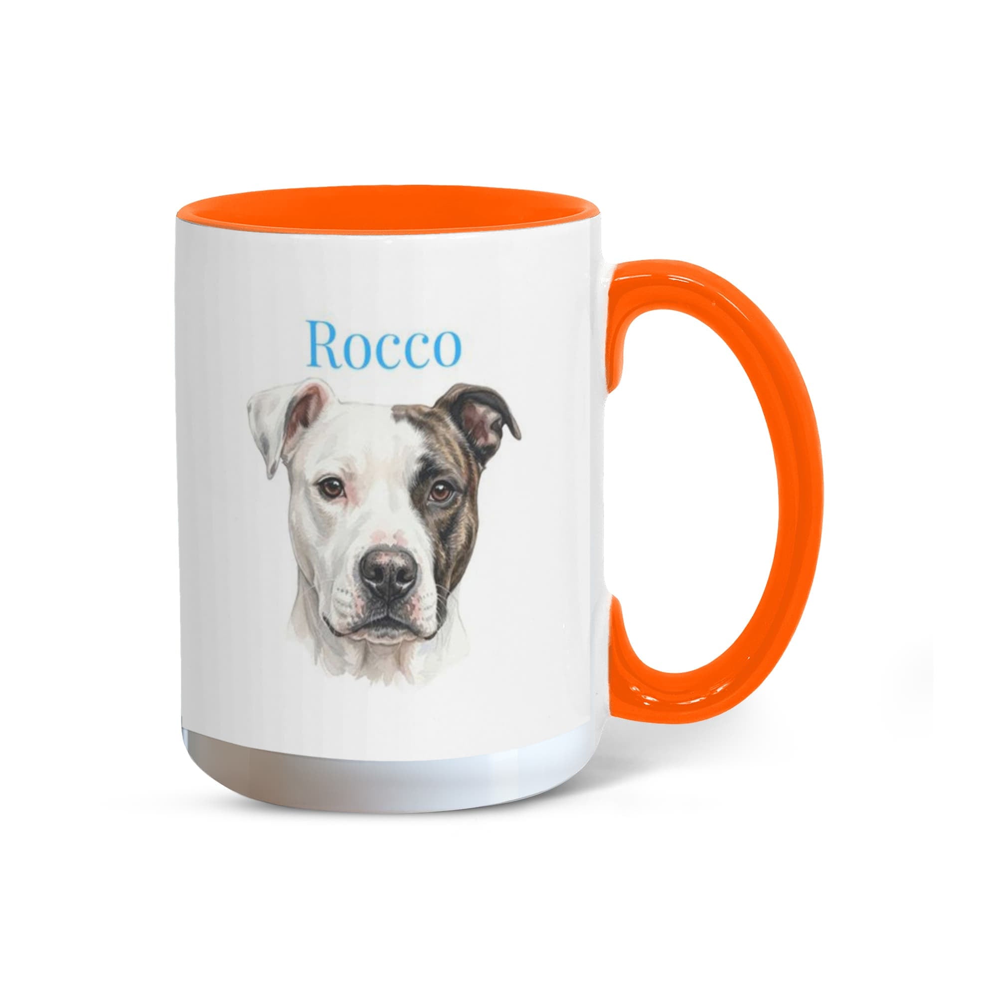 Personalized Dog Mom Coffee Mug – "Hot Girls Rescue Dogs" Watercolor Pet Portrait