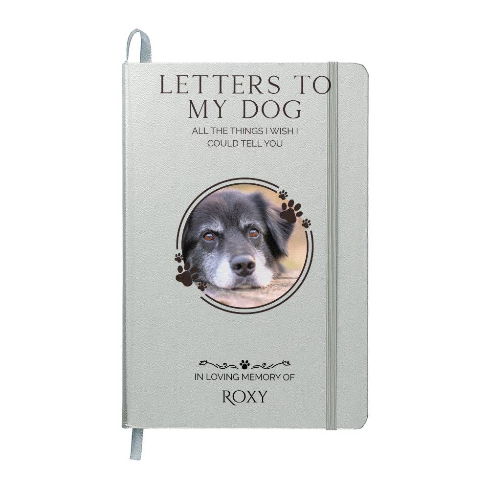Personalized Dog Journal – Custom Paw Print Hard Cover | Letters to My Dog