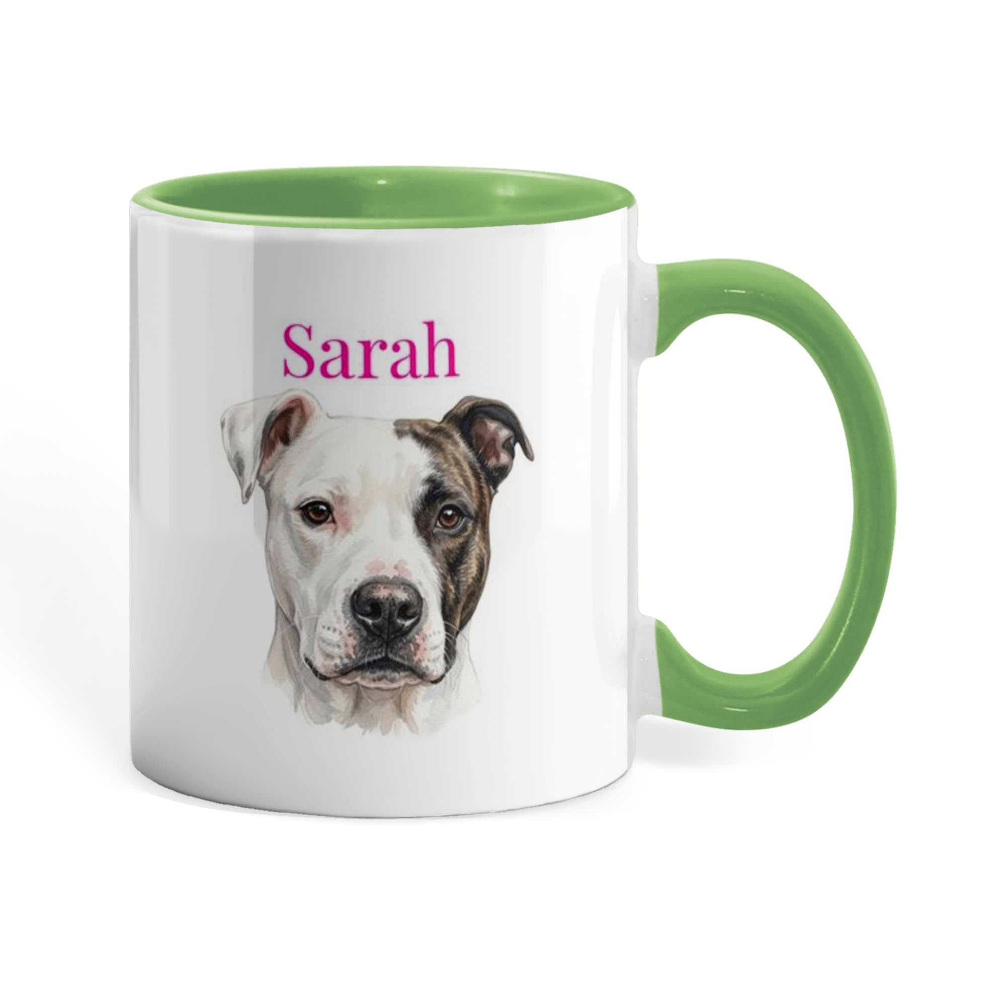 Personalized Dog Mom Coffee Mug – "Hot Girls Rescue Dogs" Watercolor Pet Portrait