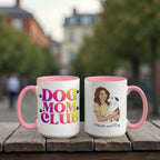 Retro Dog Mom Club Coffee Mug – Mom & Dog Illustration