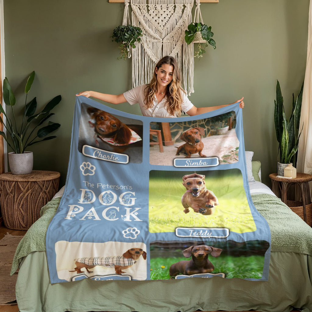 🐾 Dog Pack Fleece Blanket — Celebrate Your Whole Canine Family