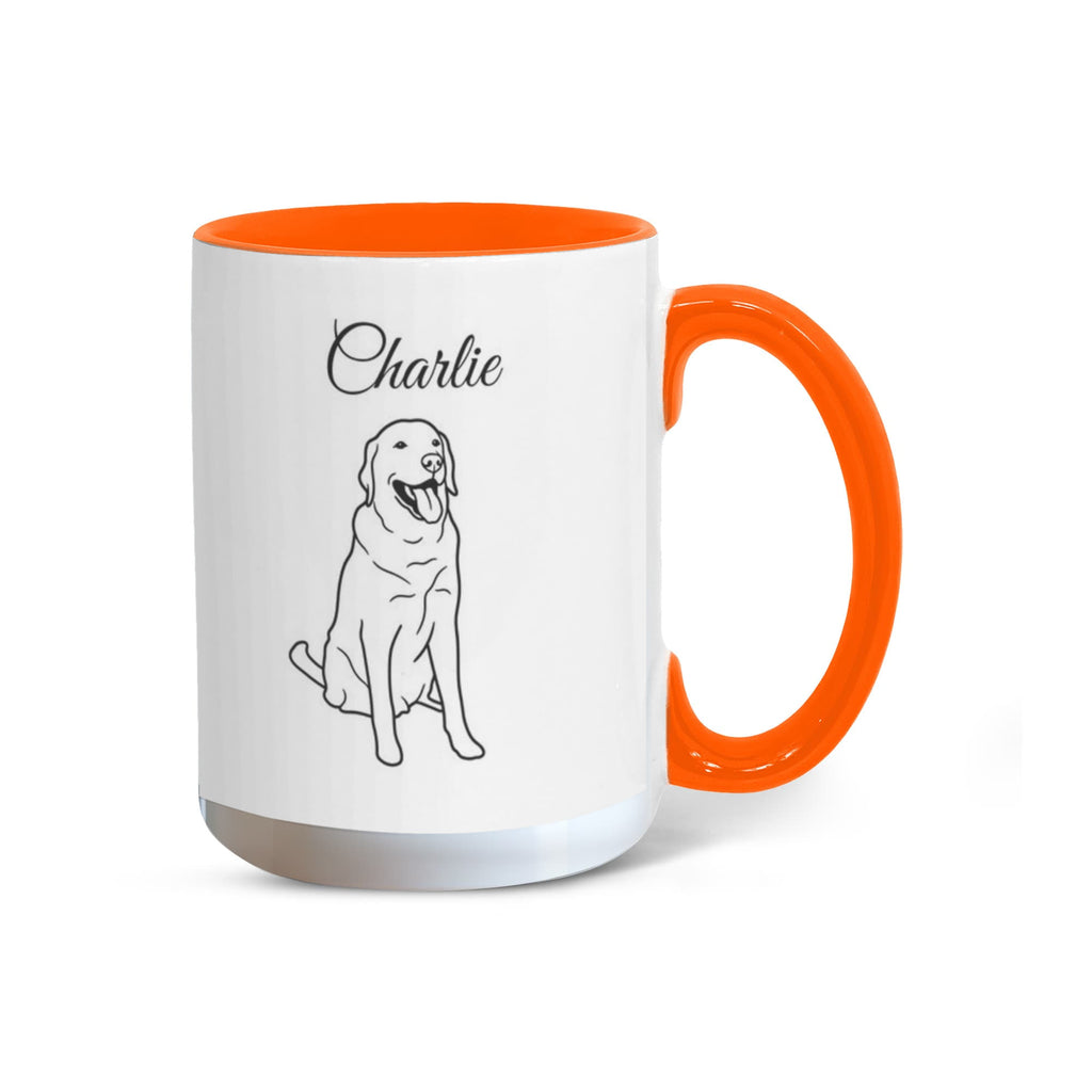 "Loved by a Labrador Retriever" line drawn Pet Portrait Coffee Mug