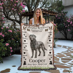 🐾 Woven Blanket – Labrador Retriever - Hunter