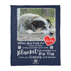 "When You Miss Me" - Pet Memorial Fleece Blanket - Personalized Name and Picture