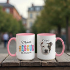 Rescue Mama Custom Pet Portrait Coffee Mug – Watercolor Style