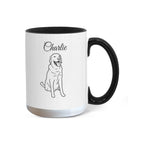 "Proudly Loved by a Labrador Retriever" line drawn Pet Portrait Coffee Mug