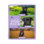 "Dog Pack" Personalized Photo Collage Sherpa Blanket - Multi-Dog Gift