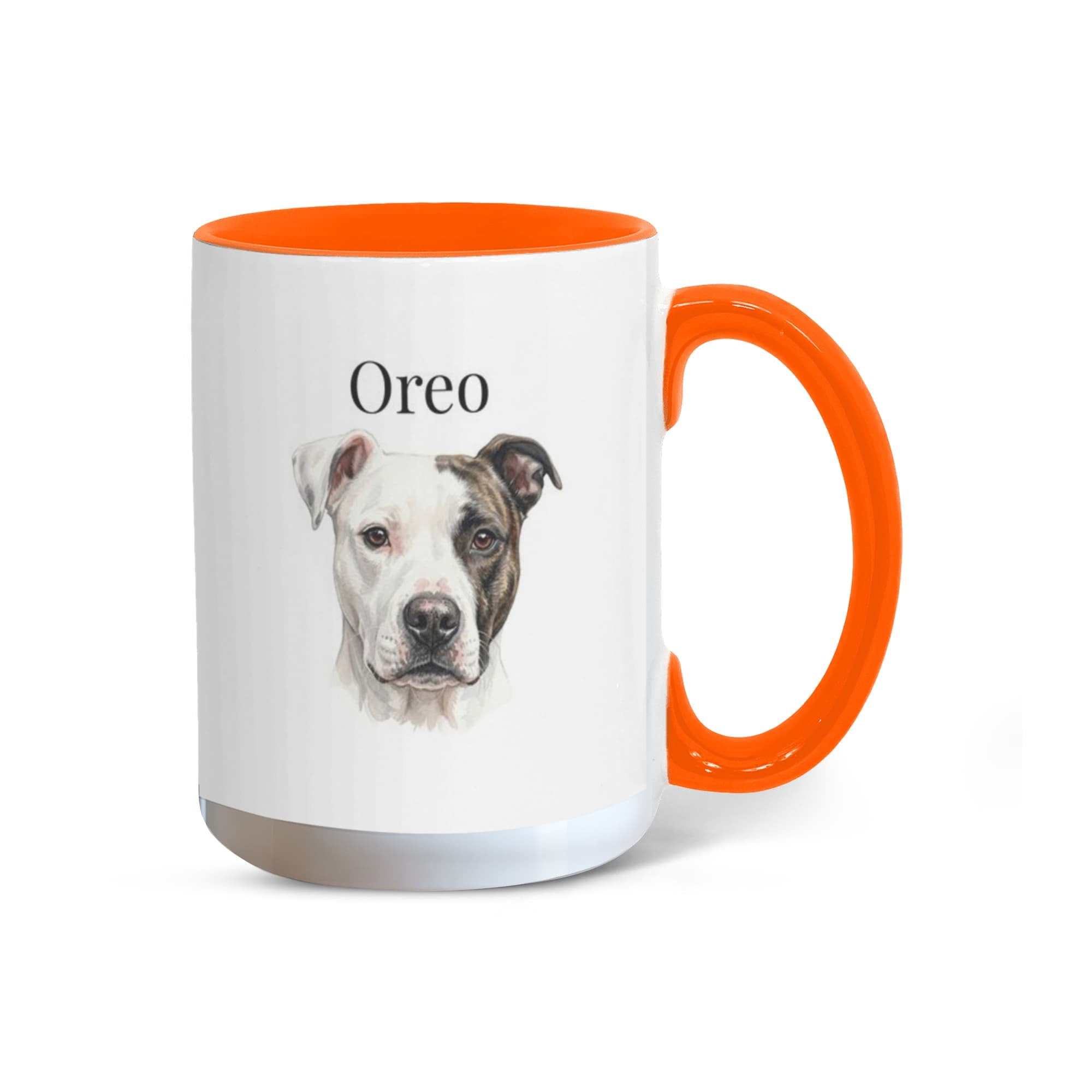 "Loved by my Pitbull" Water Color  Pet Portrait Coffee Mug