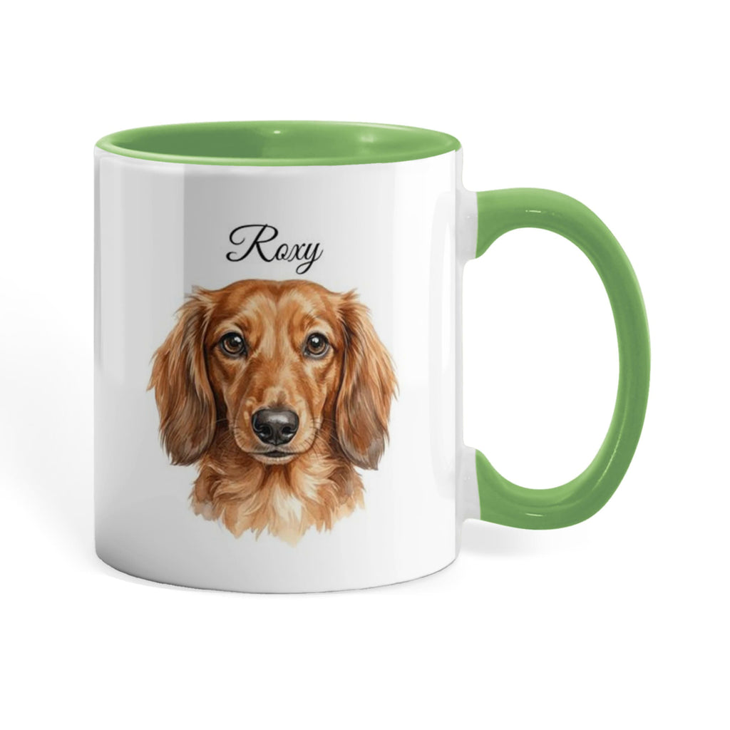 "Loved by a Dachshund" Water Color Pet Portrait Coffee Mug