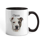 "Loved by a Pitbull" Water Color  Pet Portrait Coffee Mug