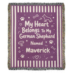 Loved by My German Shepherd Doodle – Personalized Woven Blanket