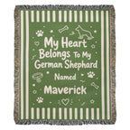 Loved by My German Shepherd Doodle – Personalized Woven Blanket