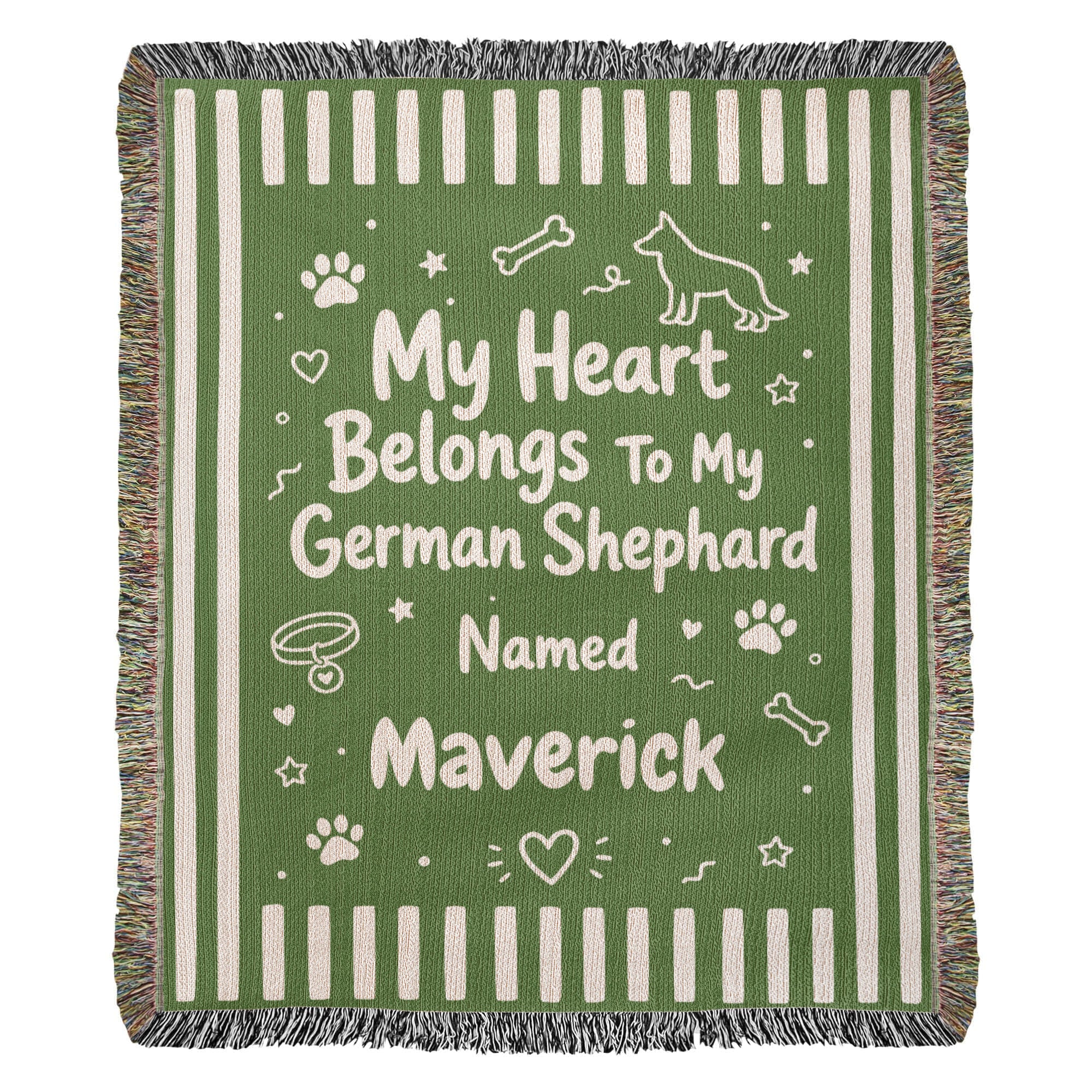 Loved by My German Shepherd Doodle – Personalized Woven Blanket