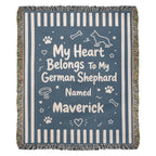 Loved by My German Shepherd Doodle – Personalized Woven Blanket