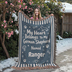 Loved by My German Shepherd Doodle – Personalized Woven Blanket