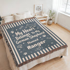 Loved by My German Shepherd Doodle – Personalized Woven Blanket