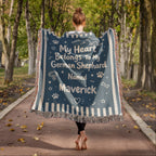 Loved by My German Shepherd Doodle – Personalized Woven Blanket