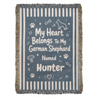 Loved by My German Shepherd Doodle – Personalized Woven Blanket