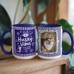Husky Vibes – Fun Stripes Accent Mug