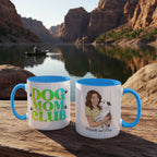 Retro Dog Mom Club Coffee Mug – Mom & Dog Illustration
