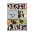 "Snuggle This Blanket and Think of Me" - Pet Memorial Fleece Blanket