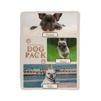 "Dog Pack" Personalized Photo Collage Sherpa Blanket - Multi-Dog Gift