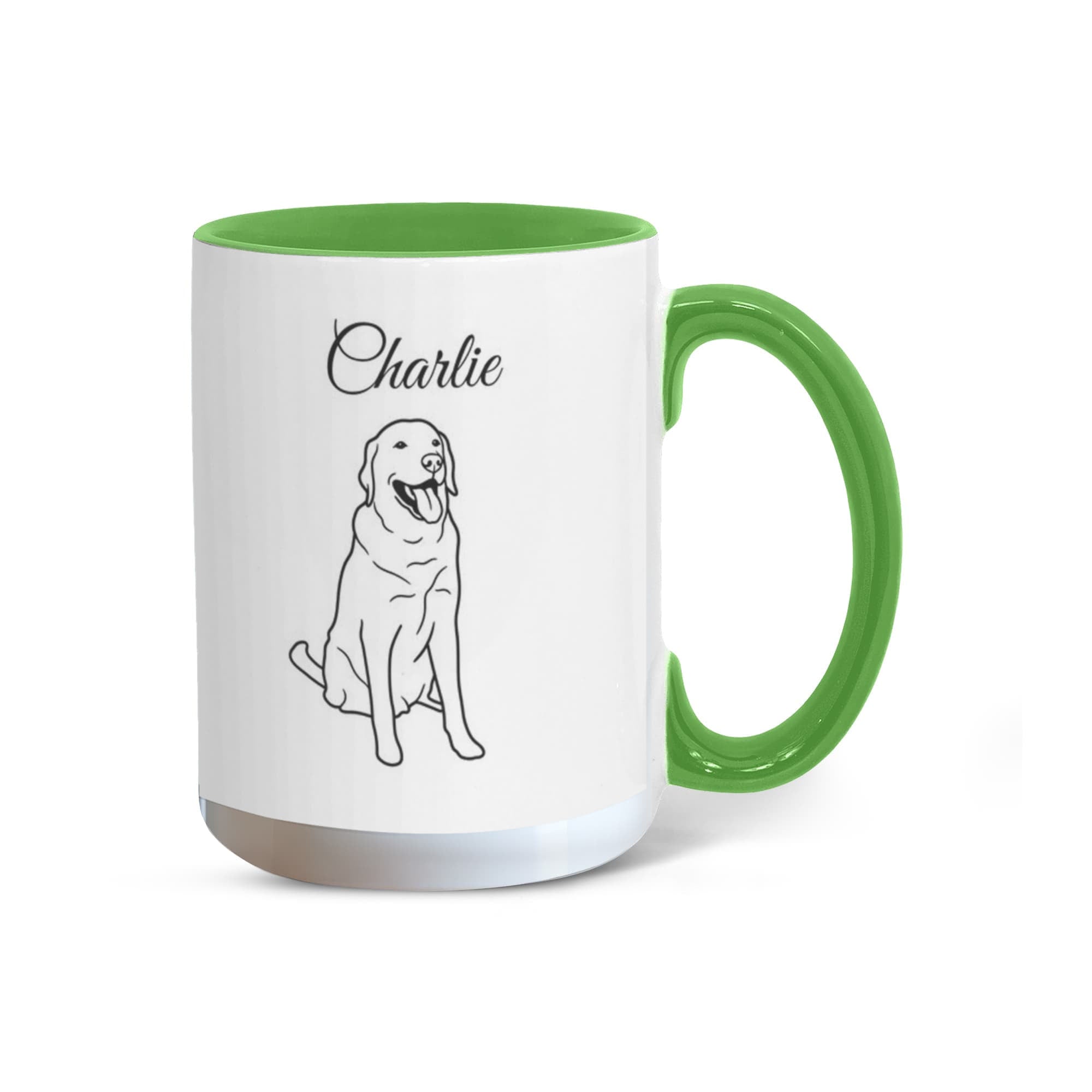 "Loved by a Labrador Retriever" line drawn Pet Portrait Coffee Mug