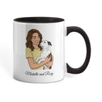 Retro Dog Mom Club Coffee Mug – Mom & Dog Illustration