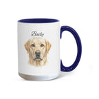 "Proudly Loved by my Labrador Retriever" Water Color Pet Portrait Coffee Mug