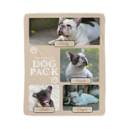 🐾  "The Dog Pack" Personalized Photo Collage - sherpa blanket