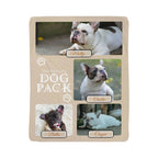 "Dog Pack" Personalized Photo Collage Sherpa Blanket - Multi-Dog Gift