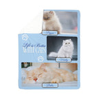 Product packaging with images of cats and text 'Life is Better With Cats' on a light blue background.