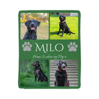 🐾 "Home is where my dog is" - Sherpa Blanket - Personalized name and photos