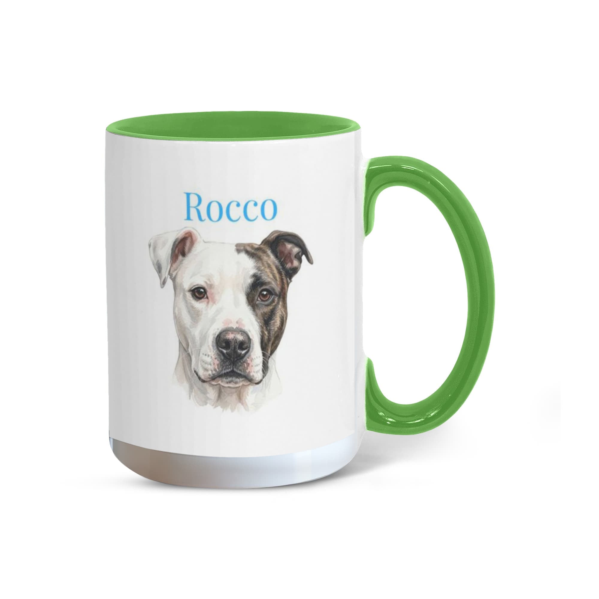 Personalized Dog Mom Coffee Mug – "Hot Girls Rescue Dogs" Watercolor Pet Portrait